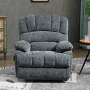 High Back Large Size Blue Chenille Power Lift Recliner Chair with Massage and Heat - My Lift Chair