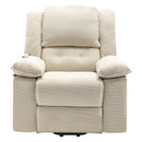 Beige Power Lift Chair with Adjustable Massage and Heat, front view