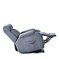Australia Cashmere Lift Chair Recliner, side view reclined