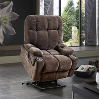 Infinite Position Lay Flat Power Lift Recliner Chair with Heat and Massage, Brown - My Lift Chair
