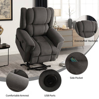 Infinite Position Power Lift Recliner with Heat and Massage, Dark Gray - My Lift Chair