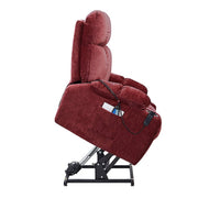 Infinite Position Sleep and Lift Recliner with Heat Massage, Red - My Lift Chair
