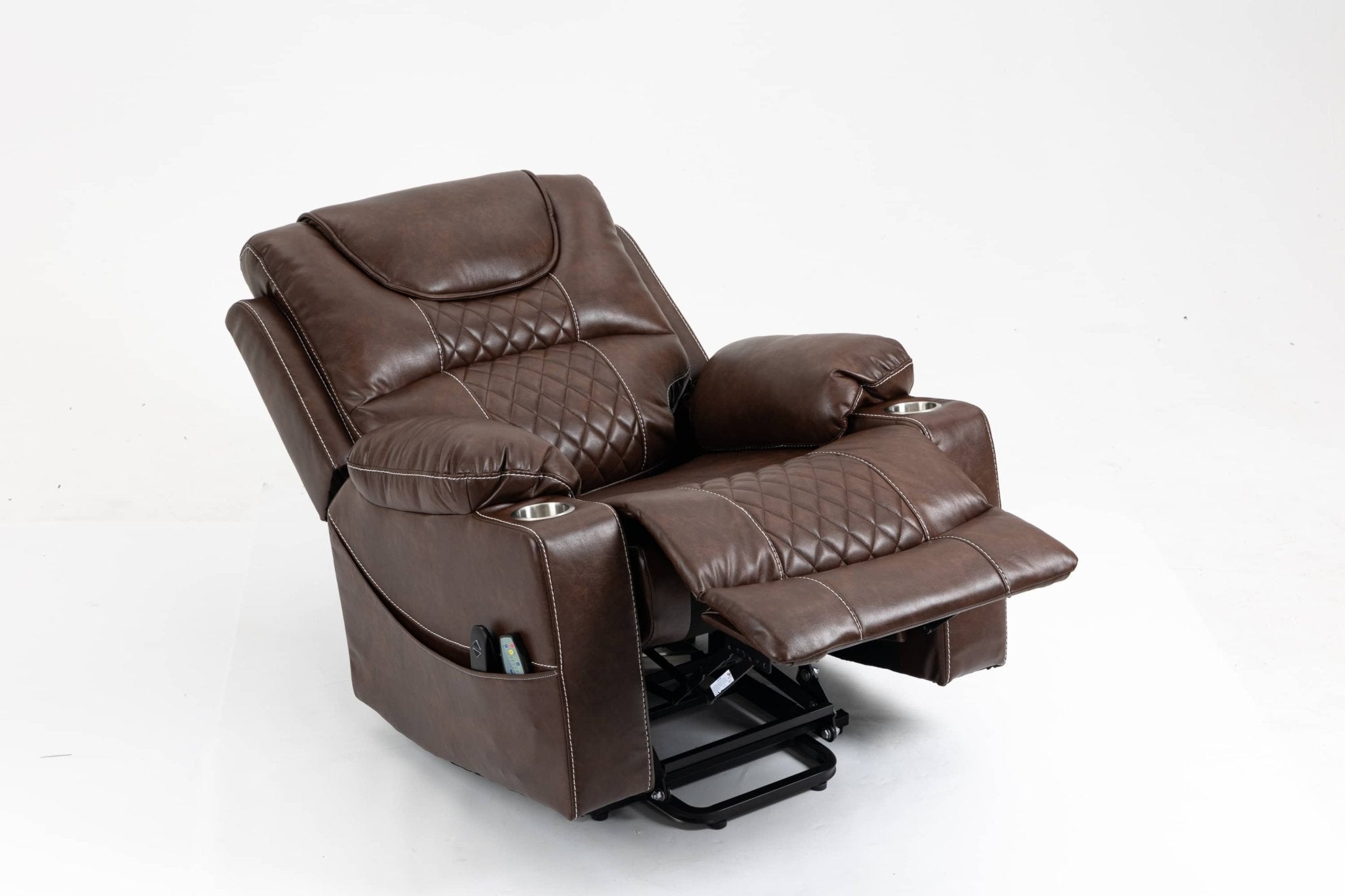 Leather Power Lift Recliner Chair with Massage and Lay Flat Capacity - My Lift Chair