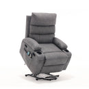 Overstuffed Large Power Lift Recliner with Massage and Heat, Gray - My Lift Chair