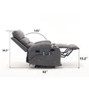 Overstuffed Large Power Lift Recliner with Massage and Heat, Gray - My Lift Chair
