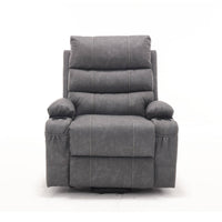 Overstuffed Large Power Lift Recliner with Massage and Heat, Gray - My Lift Chair