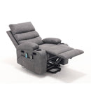 Overstuffed Large Power Lift Recliner with Massage and Heat, Gray - My Lift Chair