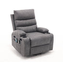 Overstuffed Large Power Lift Recliner with Massage and Heat, Gray - My Lift Chair