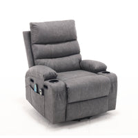 Overstuffed Large Power Lift Recliner with Massage and Heat, Gray - My Lift Chair