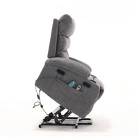 Overstuffed Large Power Lift Recliner with Massage and Heat, Gray - My Lift Chair
