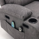 Overstuffed Large Power Lift Recliner with Massage and Heat, Gray - My Lift Chair