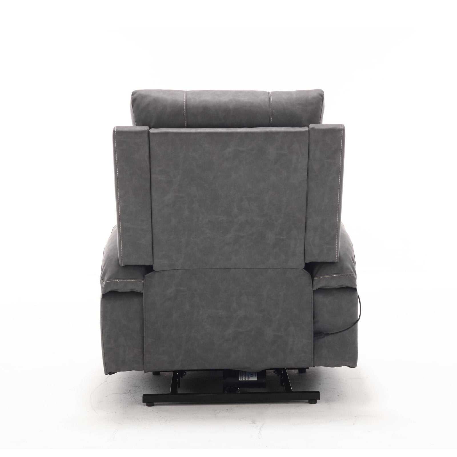 Overstuffed Large Power Lift Recliner with Massage and Heat, Gray - My Lift Chair