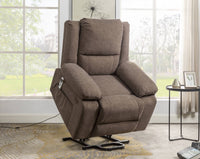Power Lift Recliner Chair With Massage and Lumbar Heat, Brown - My Lift Chair