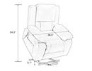 Power Lift Recliner Chair With Massage and Lumbar Heat, Brown - My Lift Chair