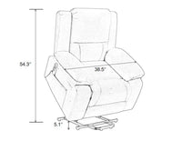 Power Lift Recliner Chair With Massage and Lumbar Heat, Brown - My Lift Chair