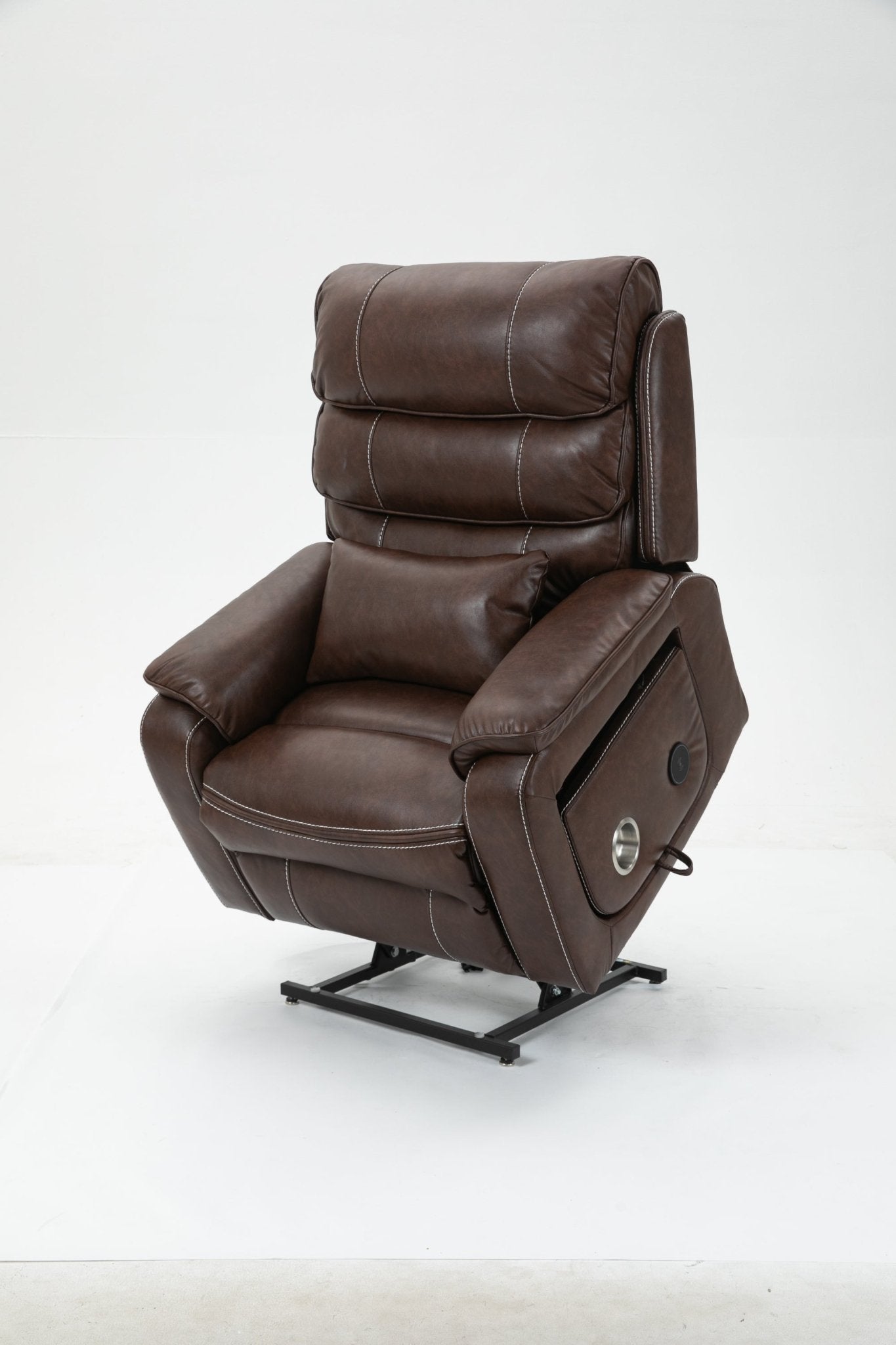 Tall Lounge lift chair Brown (180 degree lying flat)