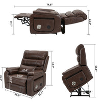 Tall Lounge lift chair Brown (180 degree lying flat) - My Lift Chair