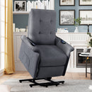 Power Lift Chair Recliner with Adjustable Massage, Dark Gray lifted
