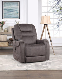 Power Lift Recliner Chair with Zoned Heat and Adjustable Headrest, seated angle in room