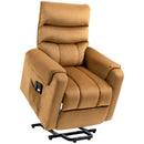 Velvet Touch Power Lift Recliner Chair with Vibration Massage, lifted angle