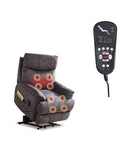 Power Reclining Lift Chair with Heat and Massage, Gray, massage and heat points