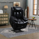 Black Leather Power Lift Recliner Chair Lifted