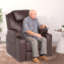 Premium Power Lift Recliner with 8-Point Massage and Heat, seated