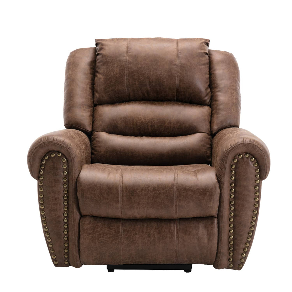Nut Brown Power Lift Recliner Chair with Massage and Heat