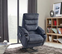 Electric Power Lift Recliner with Massage and Heat, Dark Gray