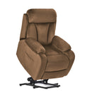 Power Lift Chair Recliner with Soft-Touch Fabric, lifted angle view