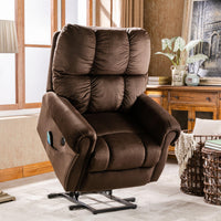 Ultra-Wide Power Lift Recliner with Heat and Massage Therapy, lifted room view