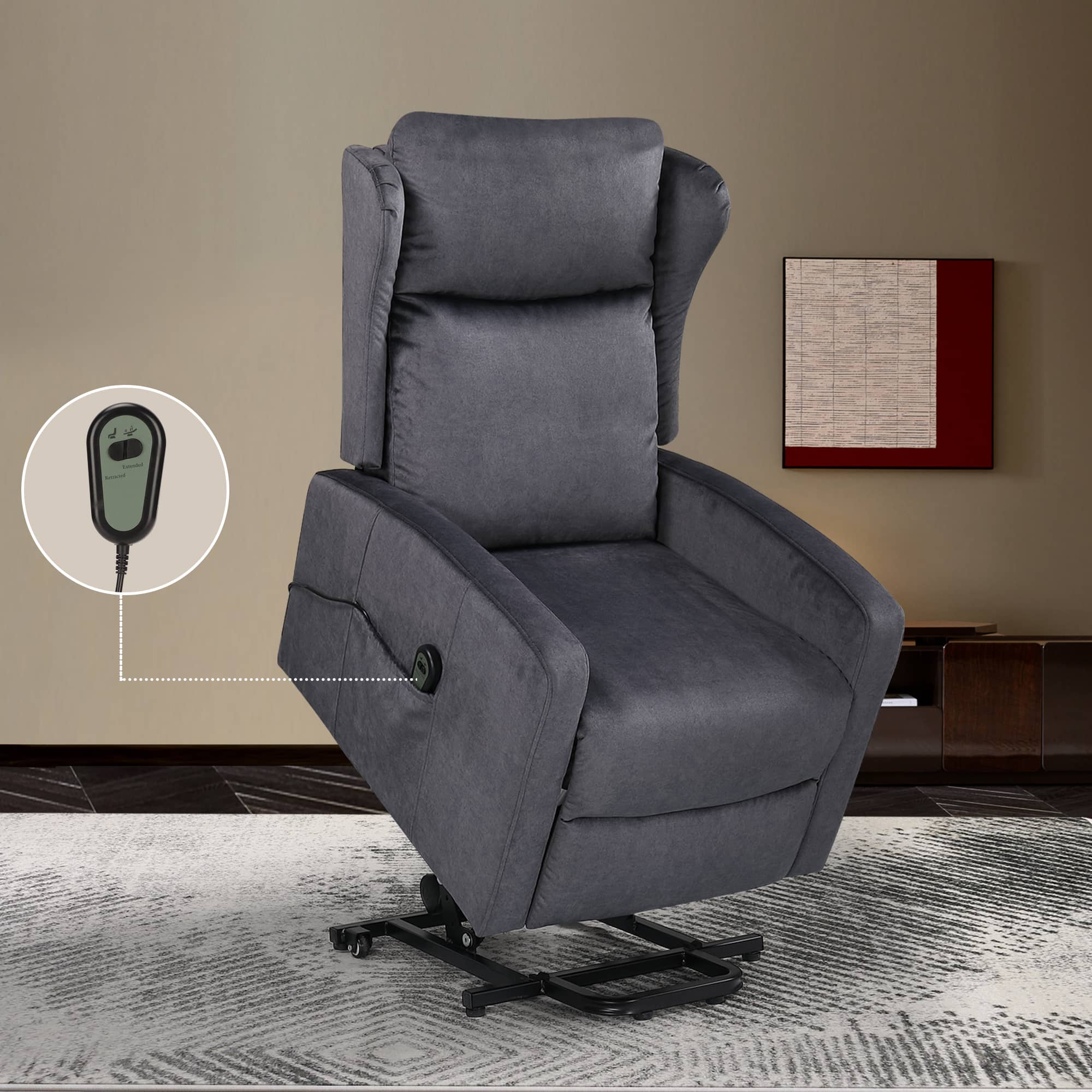 JST Power Lift Recliner Chair with Sturdy Lumbar Support