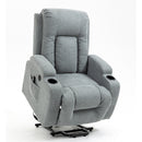 Gray Sky Infinite Position Power Lift Recliner , lifted
