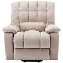 Beige Massage Lift Chair Recliner, front view