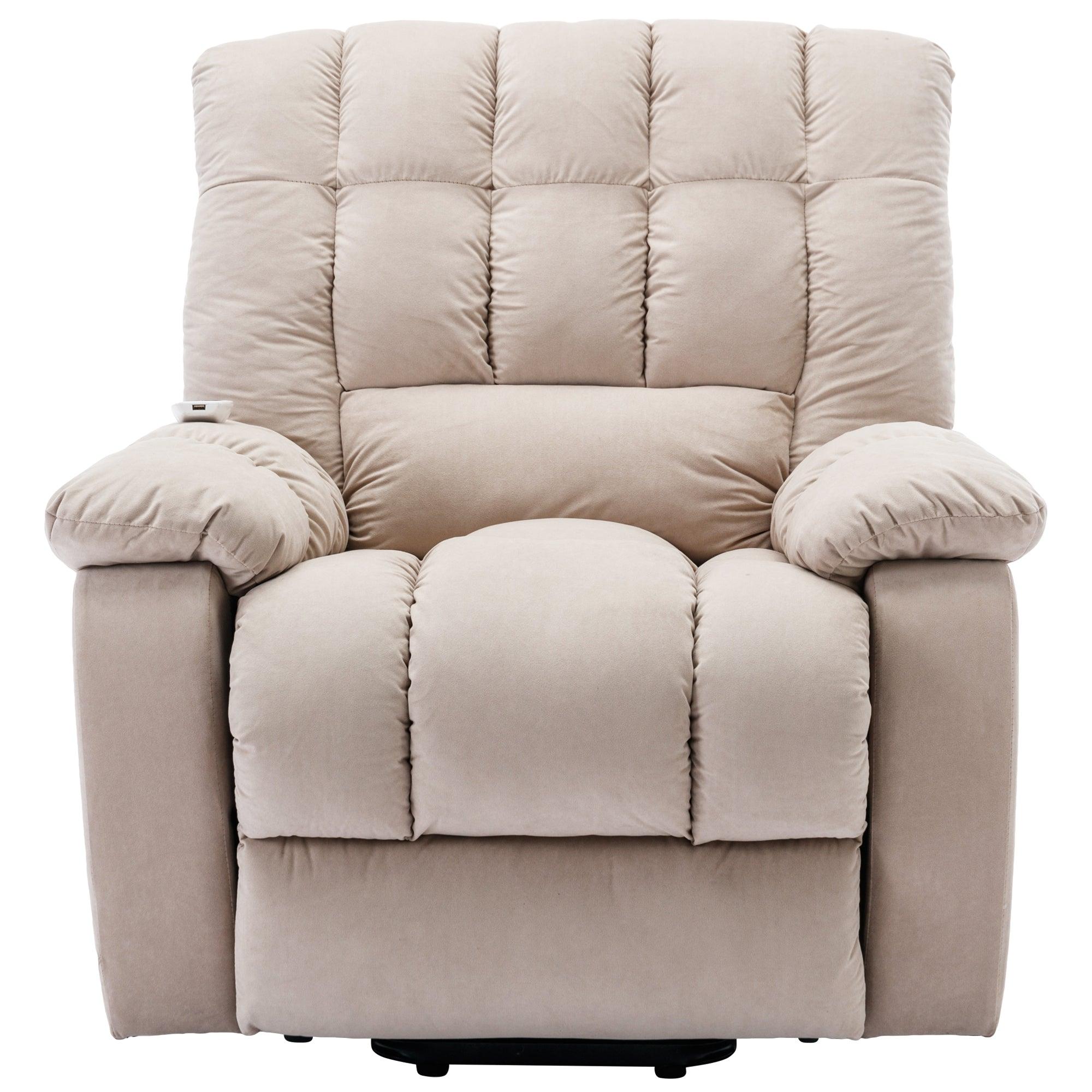 Massage Lift Chair Recliner with Heat, Beige