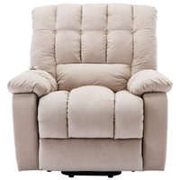 Beige Massage Lift Chair Recliner, front view