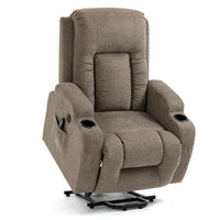 Infinite Position Heavy Duty Power Lift Recliner with Massage and Heat, lifted
