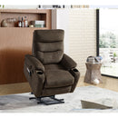 Electric Power Lift Recliner with Massage and Heat, Dark Brown