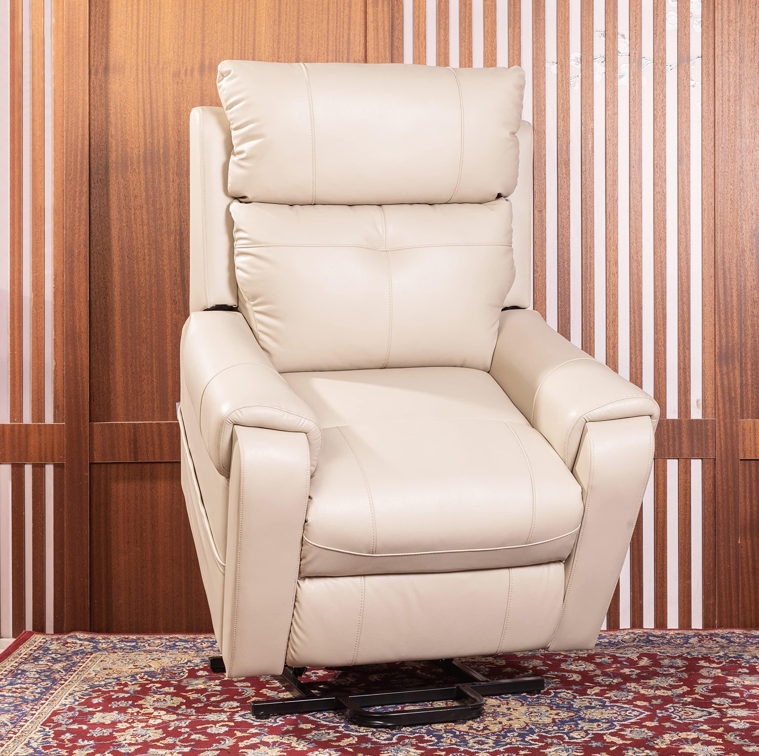 Power Lift Chair Recliner with Extra Wide Seat, Beige