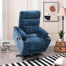 Electric Power Lift Recliner with Massage and Heat, Blue