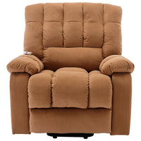 Massage Recliner Chair with Heat, Light Brown