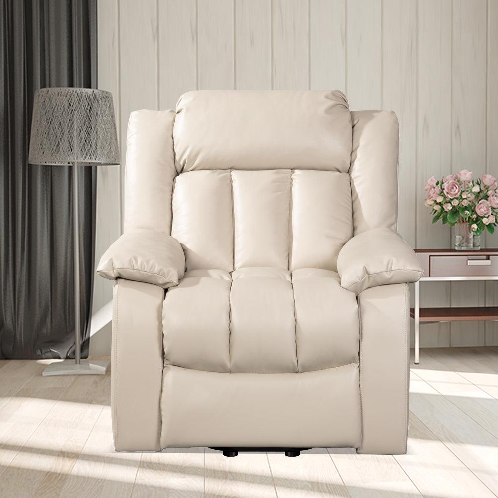 Power Lift Recliner Chair with Massage and Heating, Beige