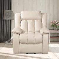 Power Lift Recliner Chair with Massage and Heating, Beige, room view