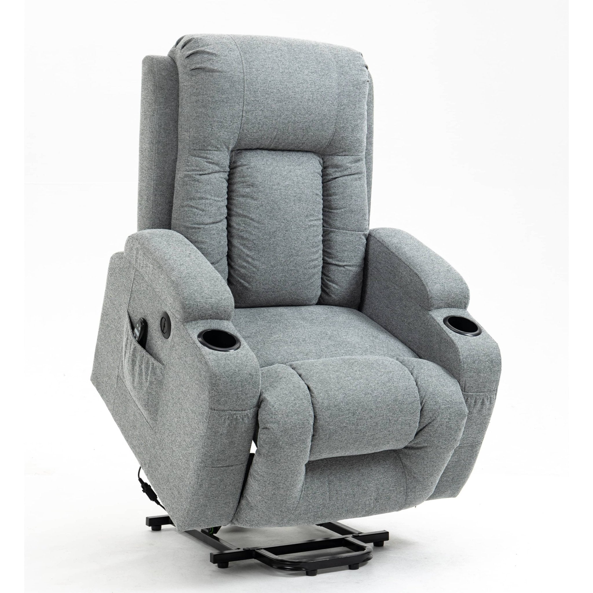 Grey Sky Infinite Position Power Lift Recliner with Vibration Massage and Lumbar Heat - My Lift Chair