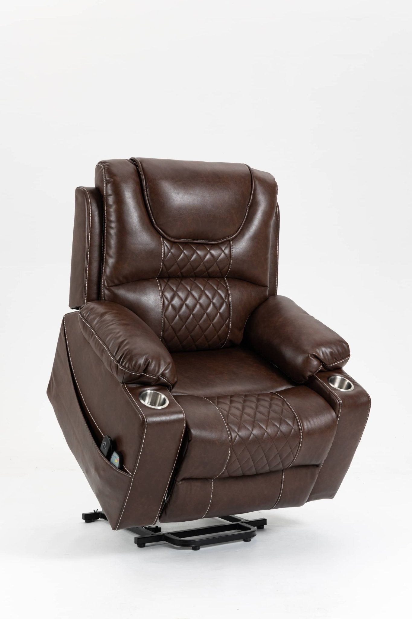 Leather Power Lift Recliner Chair with Massage and Lay Flat Capacity - My Lift Chair